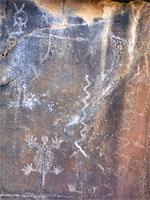 Panel of petroglyphs