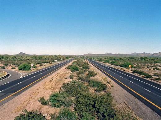 Interstate 8 across the Sonoran Desert