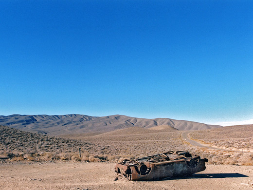 Abandoned car near Emigrant Pass