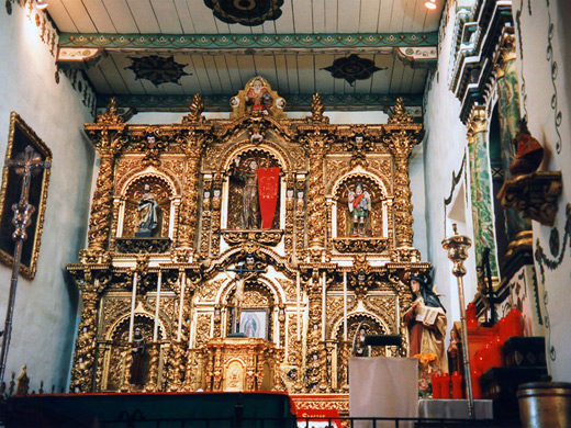Altar in the Serra Chapel at Mission San Juan Capistrano