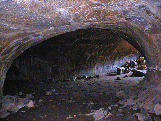Just inside the entrance to Subway Cave