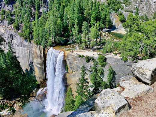 Vernal Fall and the edge of Emerald Pool