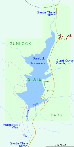 Map of Gunlock State Park