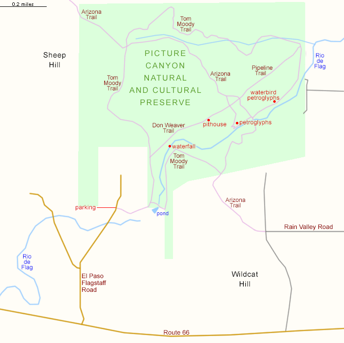 Map of Picture Canyon