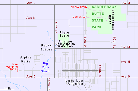 Map of Saddleback Butte State Park