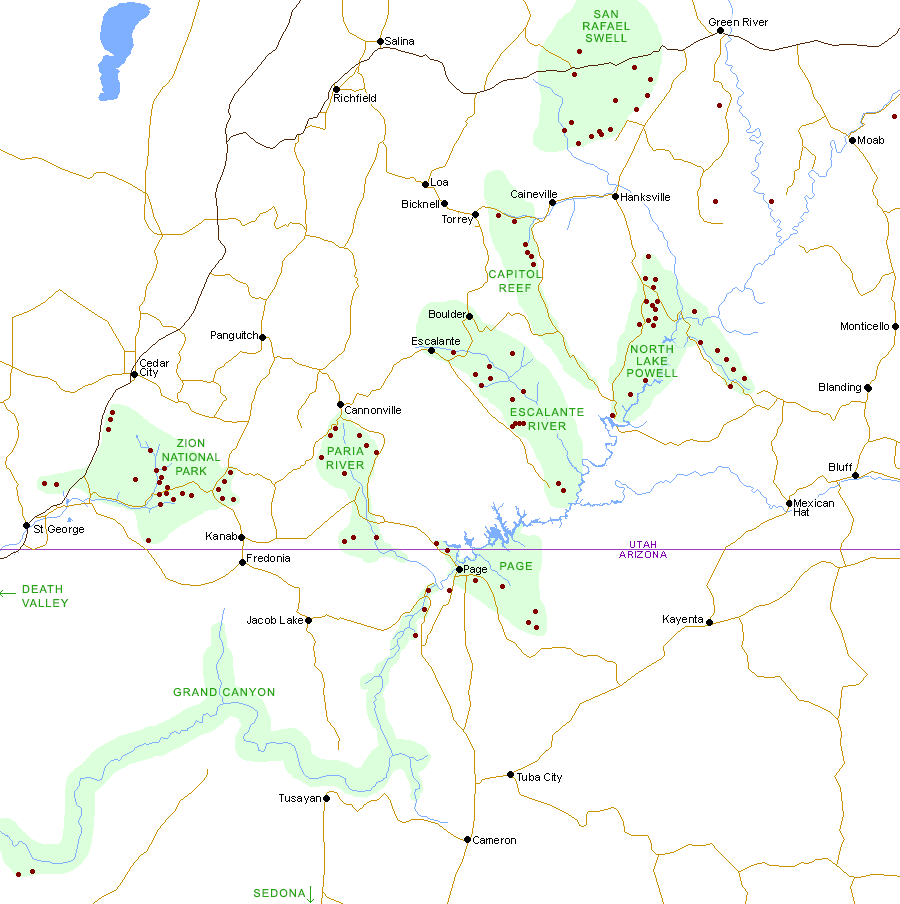 arizona utah map