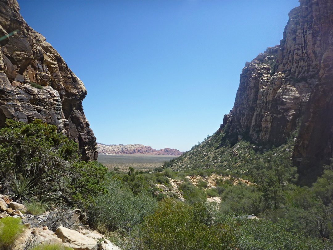 Lower end of the canyon