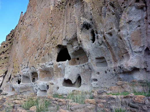 Many dwellings at Bandelier