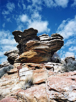 Eroded rocks in Eardley Canyon