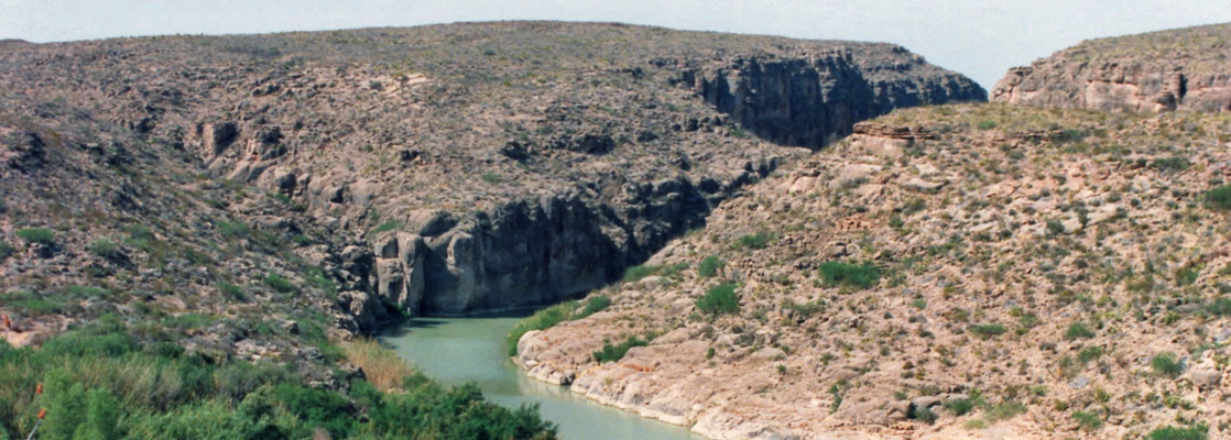 The Rio Grande, near the end of FM 2627 - view east