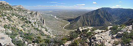 Panorama above McKittrick Canyon