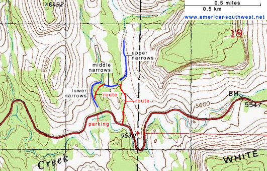 Topographic Map of Keyhole Canyon