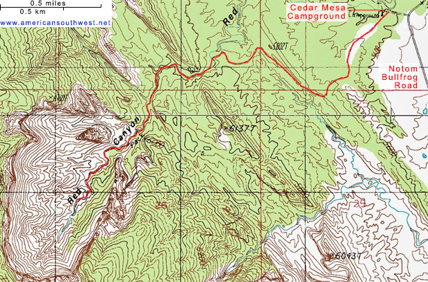 Map of Red Canyon