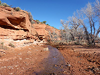 Stream and red rocks
