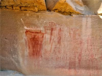 Red and white pictographs