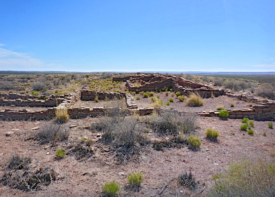 Low stone walls of Puerco Pueblo