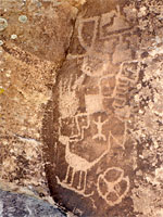 Faded petroglyphs