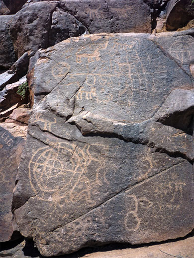 Faded petroglyphs