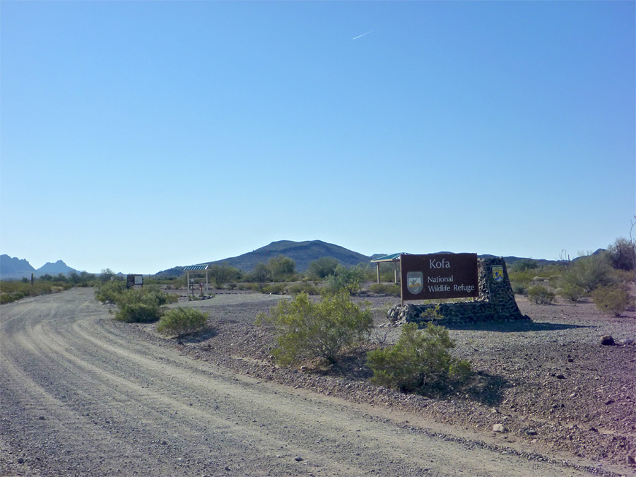 Entrance to the wildlife refuge: Kofa National Wildlife Refuge, Arizona