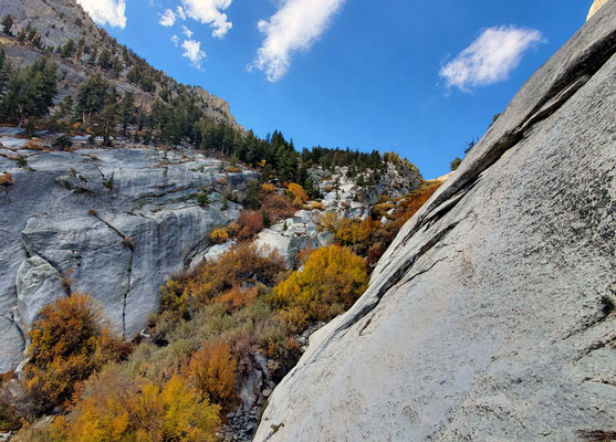 Smooth granite above Lone Pine Creek