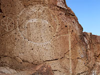 Circular petroglyphs