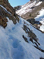 Path across snow