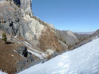 View down the canyon