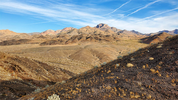 Brownish slopes