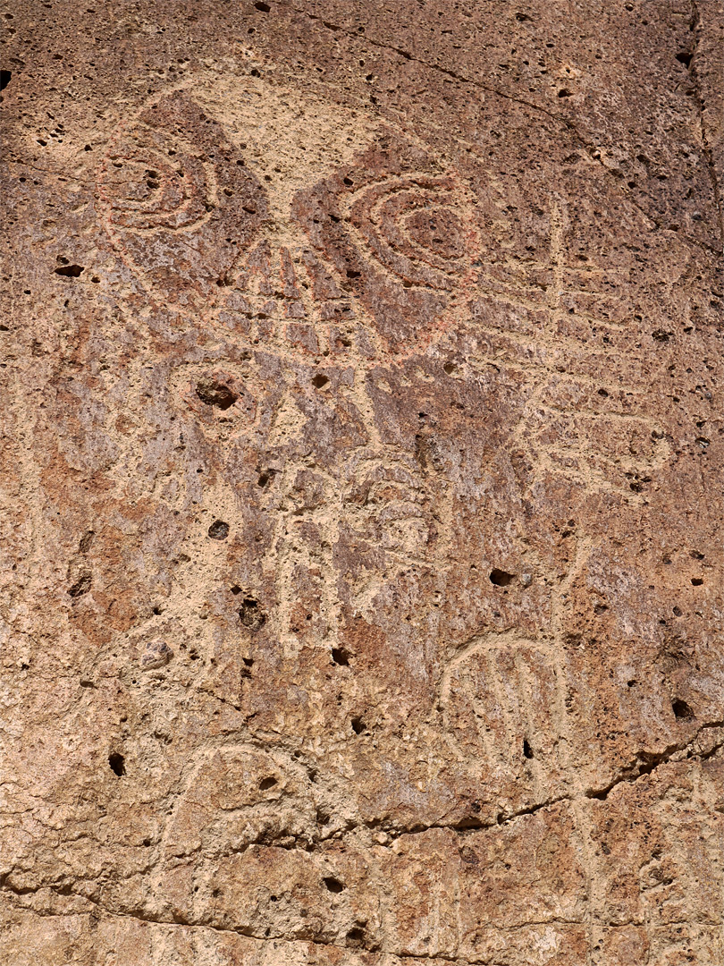 Reddish petroglyphs