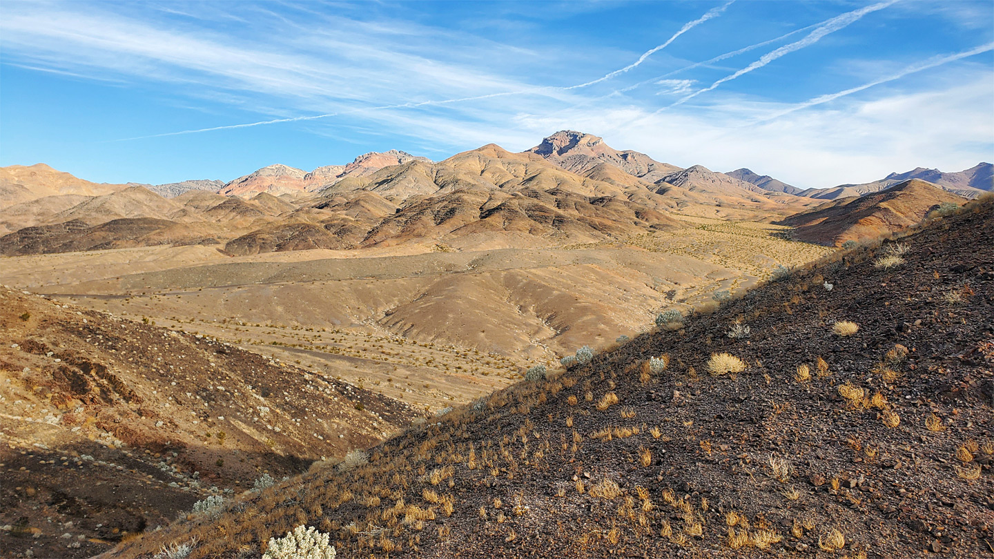 Brownish slopes