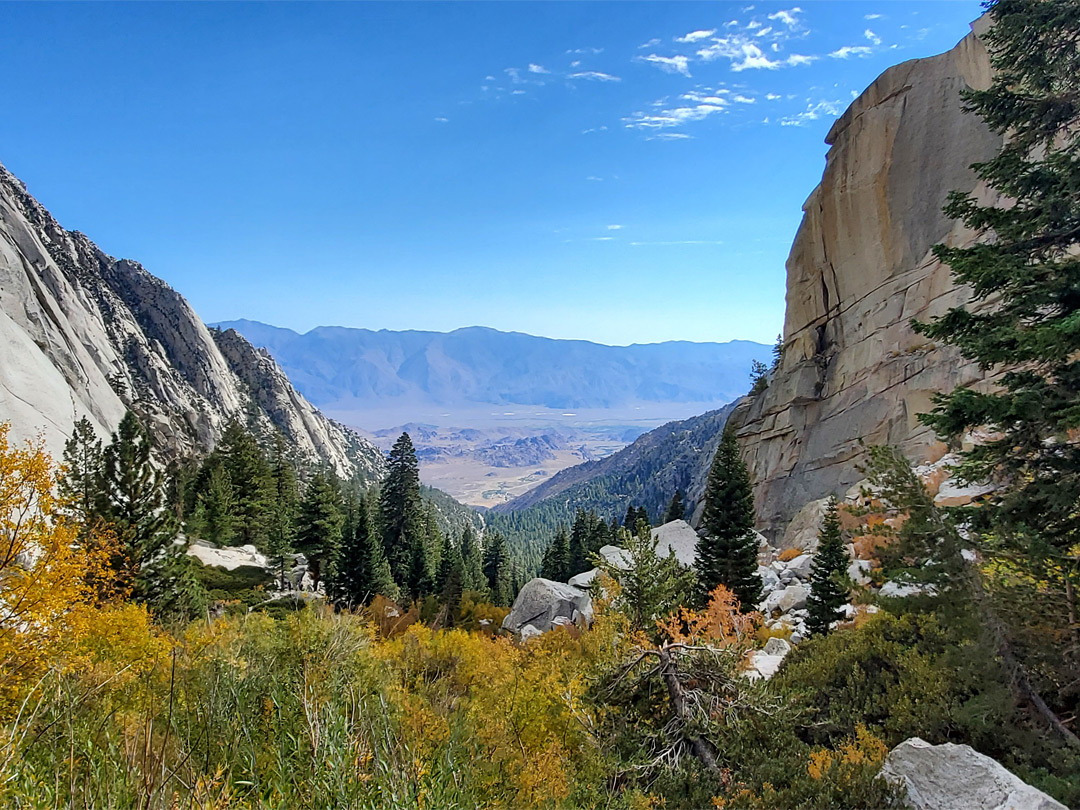 View down the valley