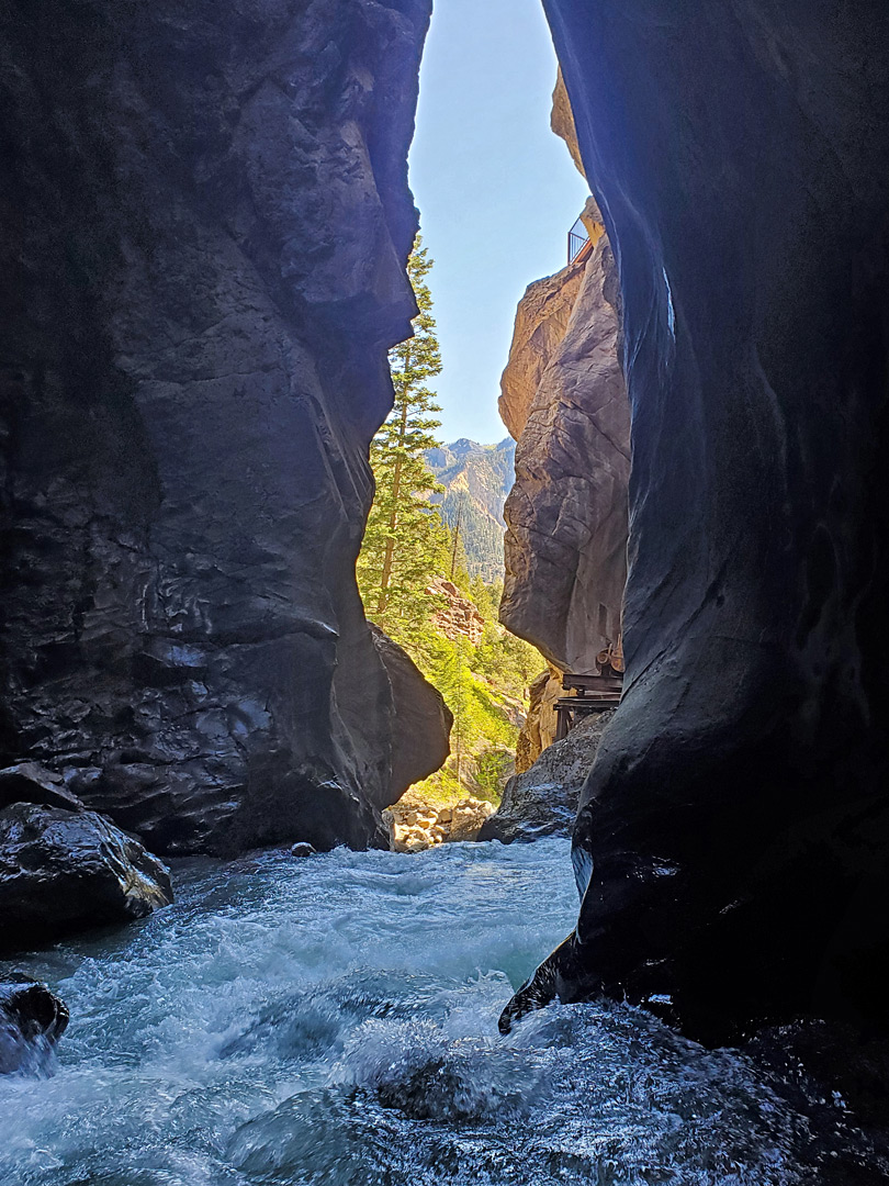 Stream from the falls: Box Canyon, Ouray, San Juan Mountains, Colorado