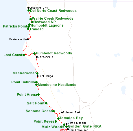 north coast map