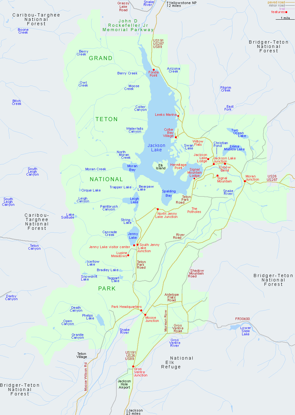 Grand Teton Map 