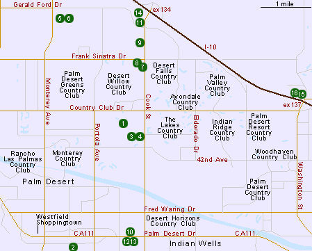 Map Of Desert Lodge Palm Springs - Bank2home.com