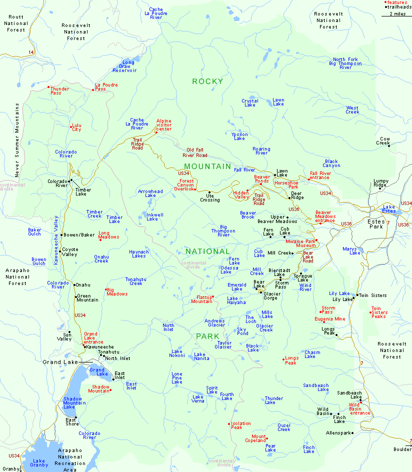 Rocky Mountain Map 