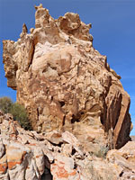 Jagged block of sandstone