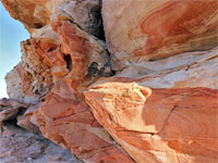 Brightly-colored rock