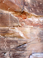 Two groups of petroglyphs