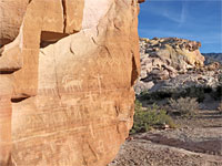 Faint petroglyphs