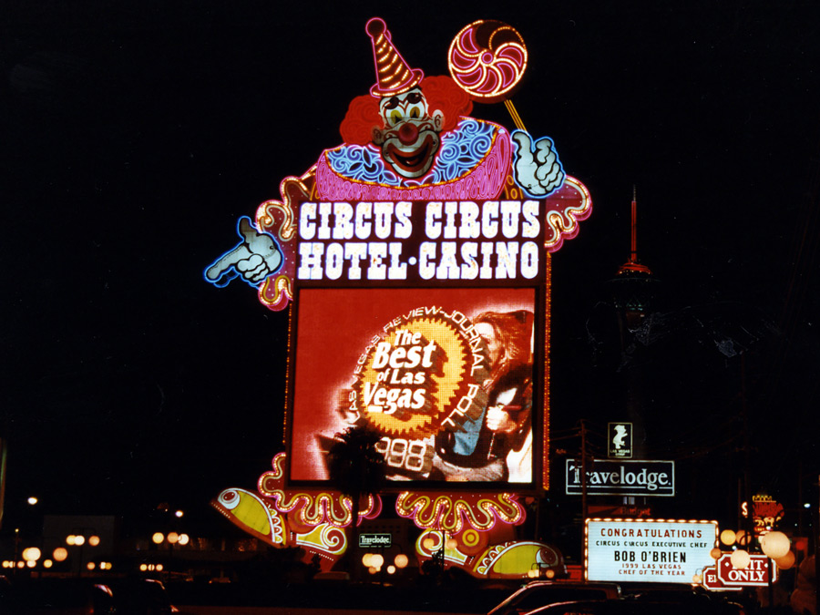 Casino sign, in 1999: Circus Circus, Las Vegas, Nevada