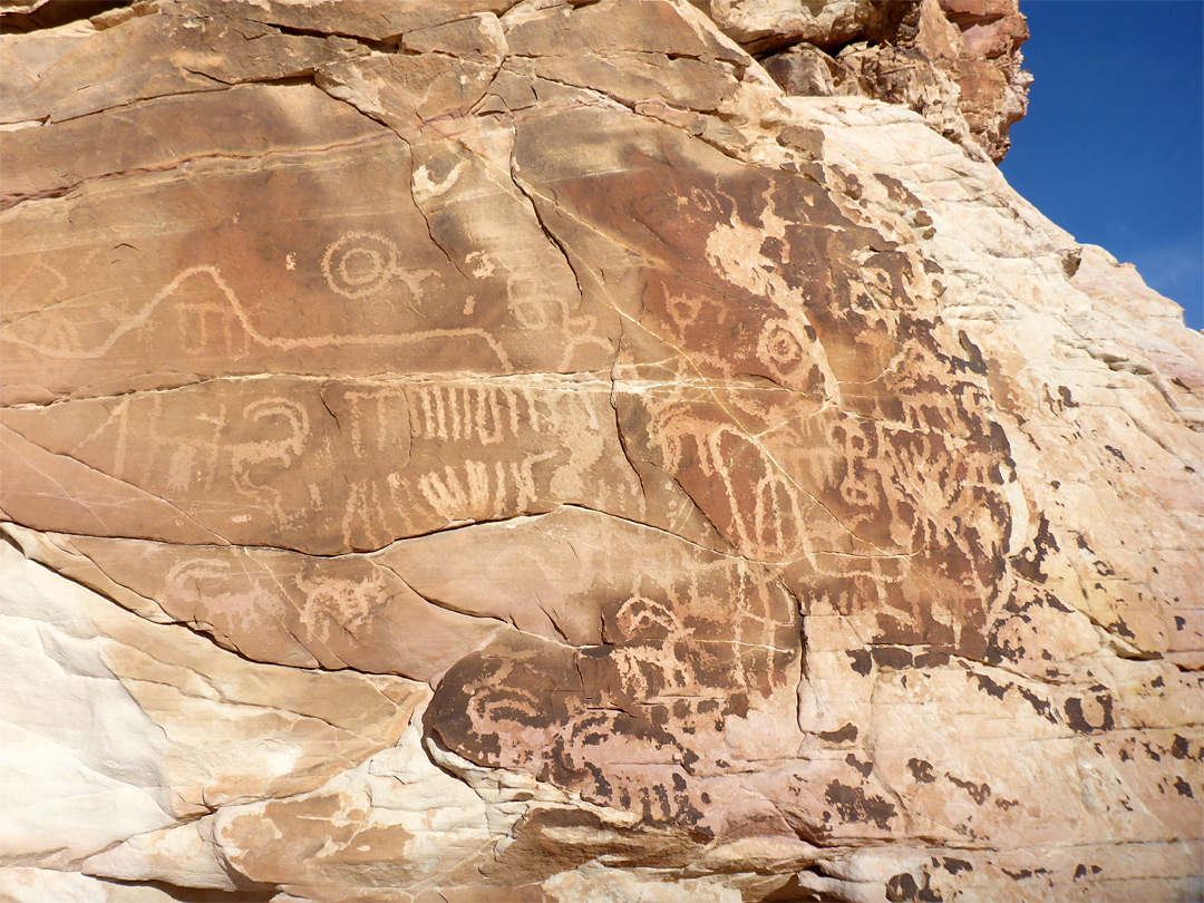 Large petroglyph panel