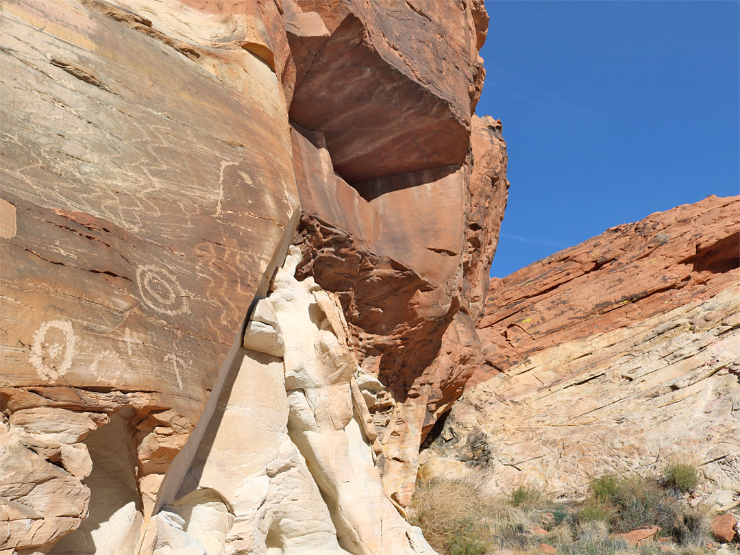 Petroglyphs on a cliff