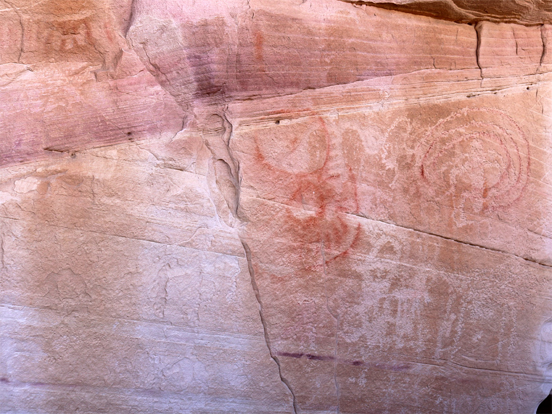 Red pictographs