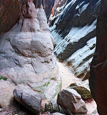 Upper end of the Shelf Canyon slot