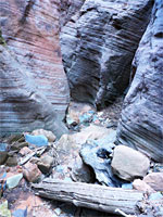 Gray canyon walls