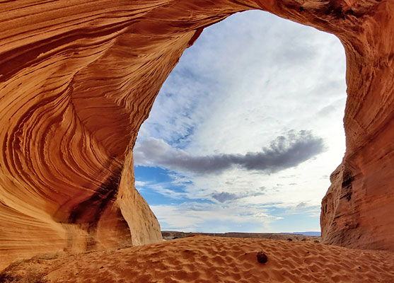 Inside the Page sand cave