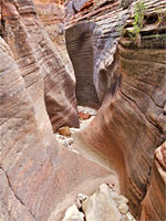 Sand and boulders