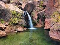 Pool below waterfall