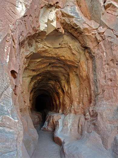 Inside the tunnel